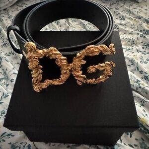 Dolce & Gabbana Black and Gold Belt